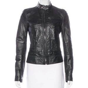 DOLCE & GABBANA Leather Moto Jacket